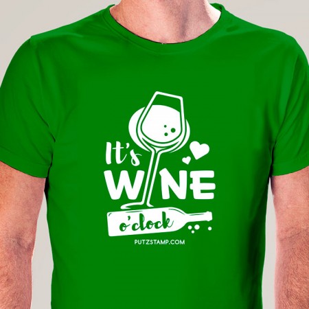 T-shirt homem “Wine o'clock”